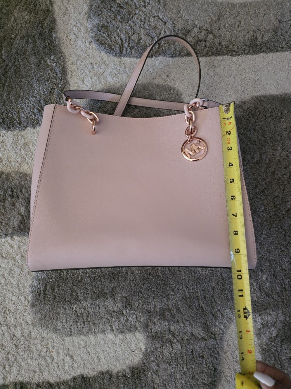 Michael Kors Blush Pink Saffiano Leather Tote - Picture 6 of 7